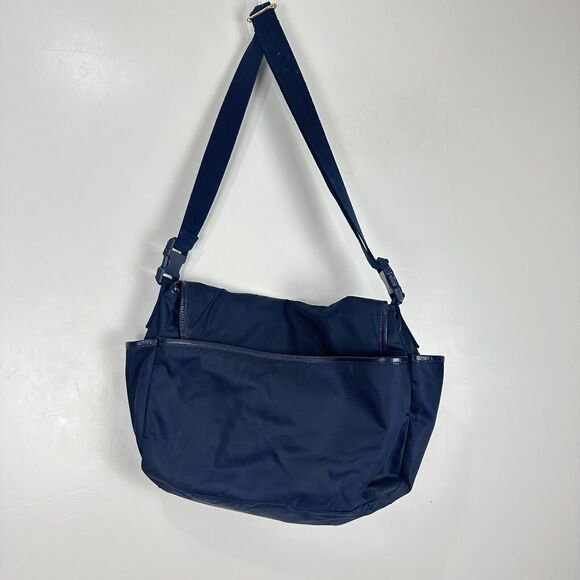 Tory Burch Billy Nylon Messenger Diaper Baby Bag Blue Crossbody Adjustable - Picture 9 of 16